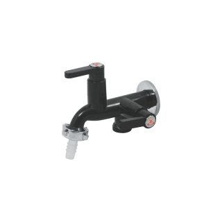 GMC - CANILLA DE PARED P/ LAVARROPA NEGRO C-17